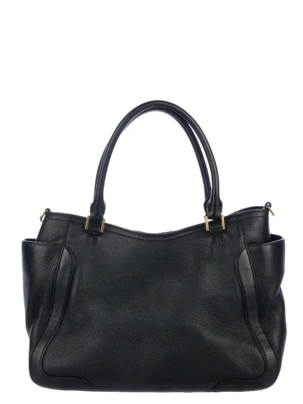 EUC TORY BURCH FRANCES PEBBLED LEATHER TWO HANDLE CONVERTIBLE CROSSBODY SATCHEL